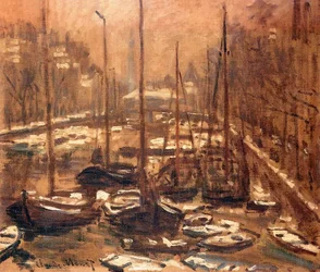 De Geldersekade van Amsterdam in de winter